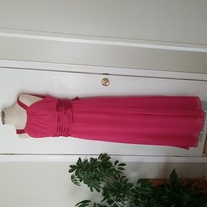 Davids Bridal fuchsia formal dress size 14 and bolero jacket size L